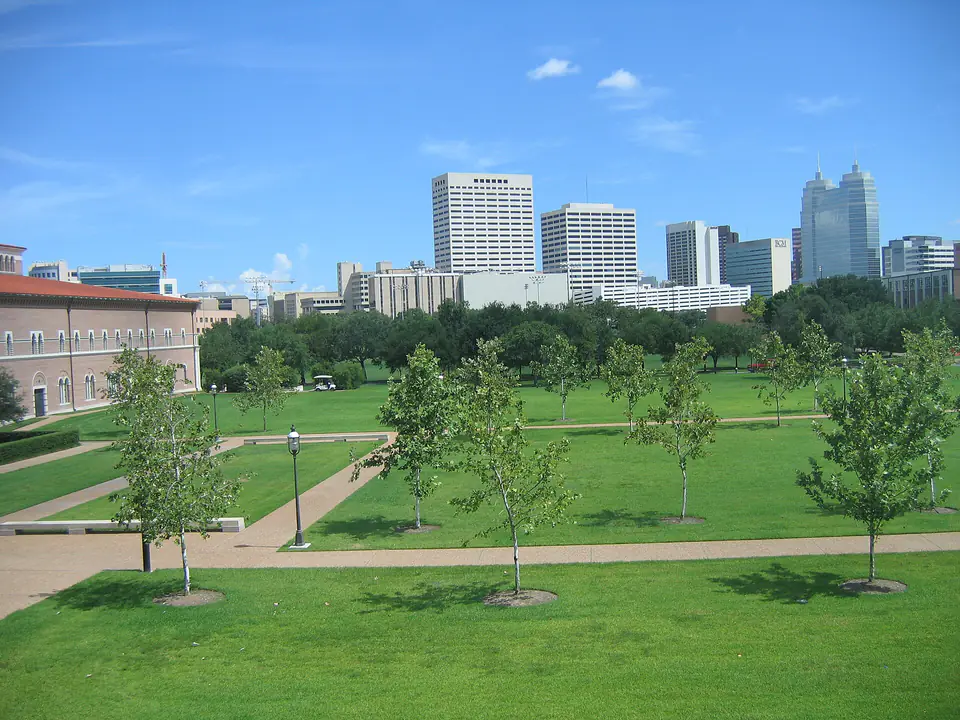 Texas Medical Center seen from Rice University, Houston